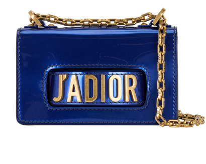 Mini J'Adior, &pound;850, Handbags, Blue, Patent Leather, Front view